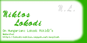 miklos lokodi business card